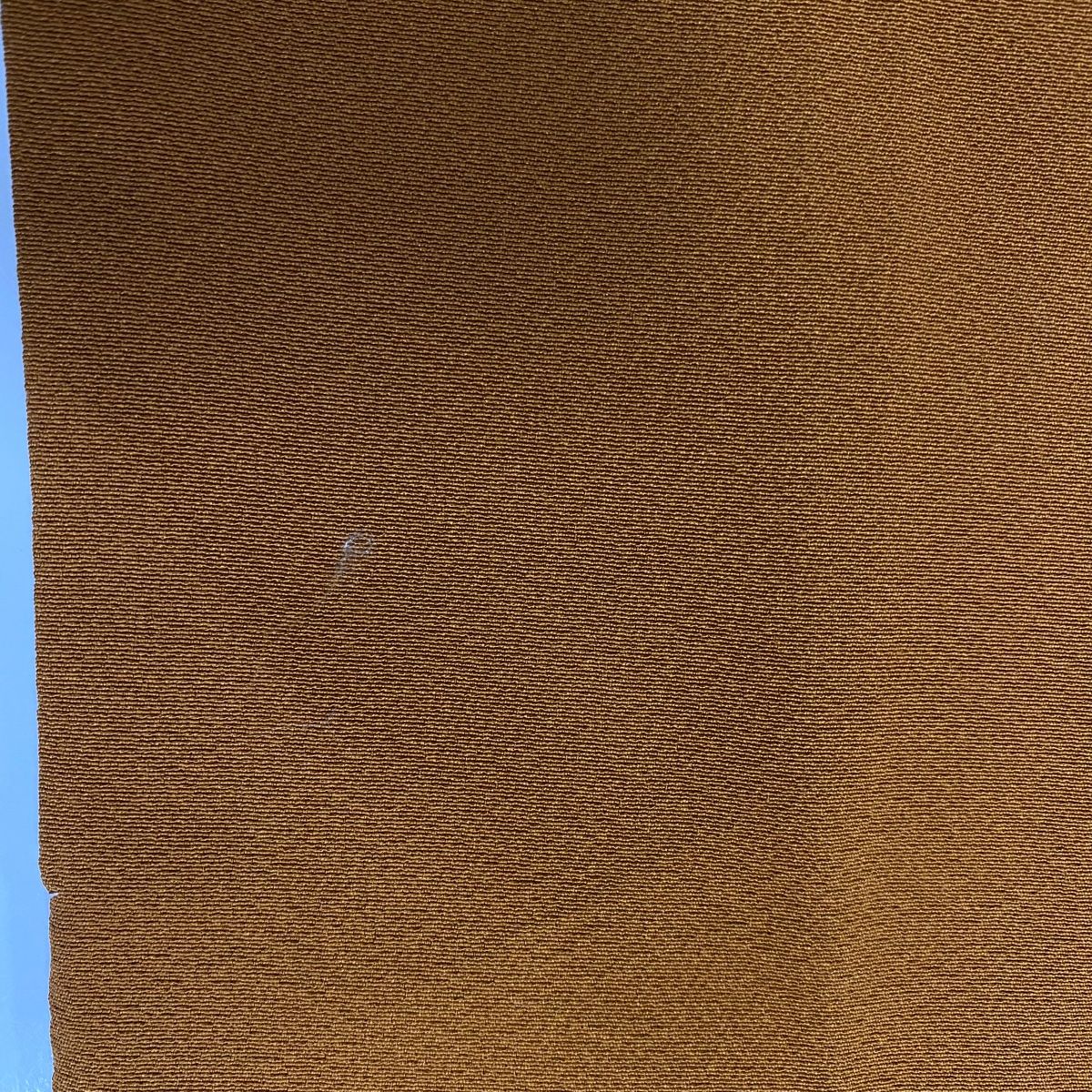  振袖 身丈160 5 cm 裄丈63 S 袷 草花 鳥 刺繍 金糸 山吹茶色 正絹 秀品 振袖 着物