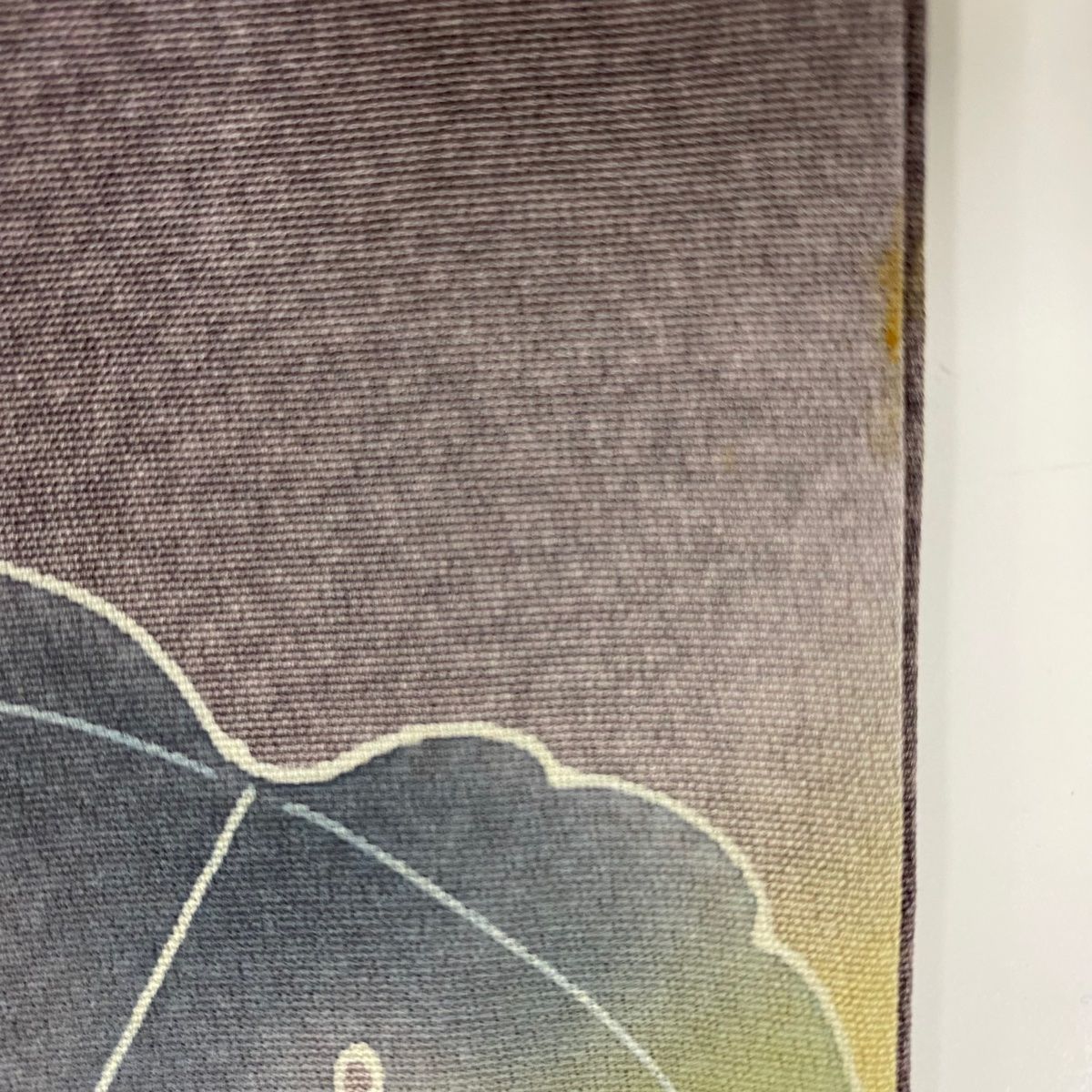  訪問着 身丈153.5 cm 裄丈63.5 S 袷 落款 葡萄 唐草 染め分け ぼかし 紫 正絹 秀品 訪問着 付け下げ 着物