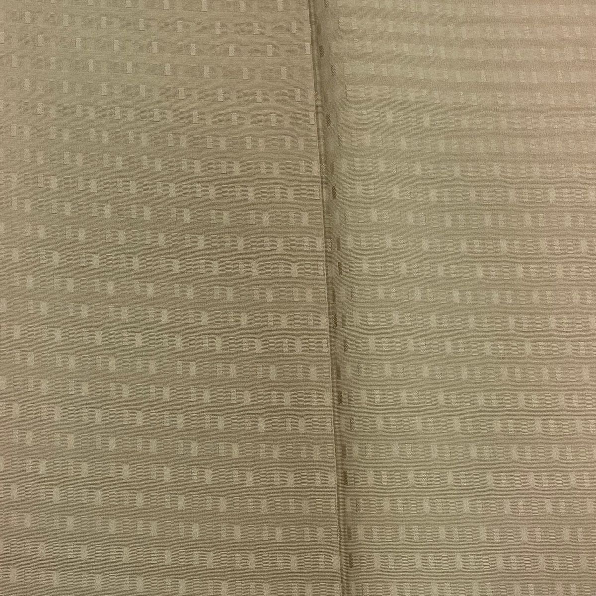  小紋 身丈156 cm 裄丈66 M 袷 地紋 縦ぼかし 茶緑色 正絹 秀品 小紋 着物