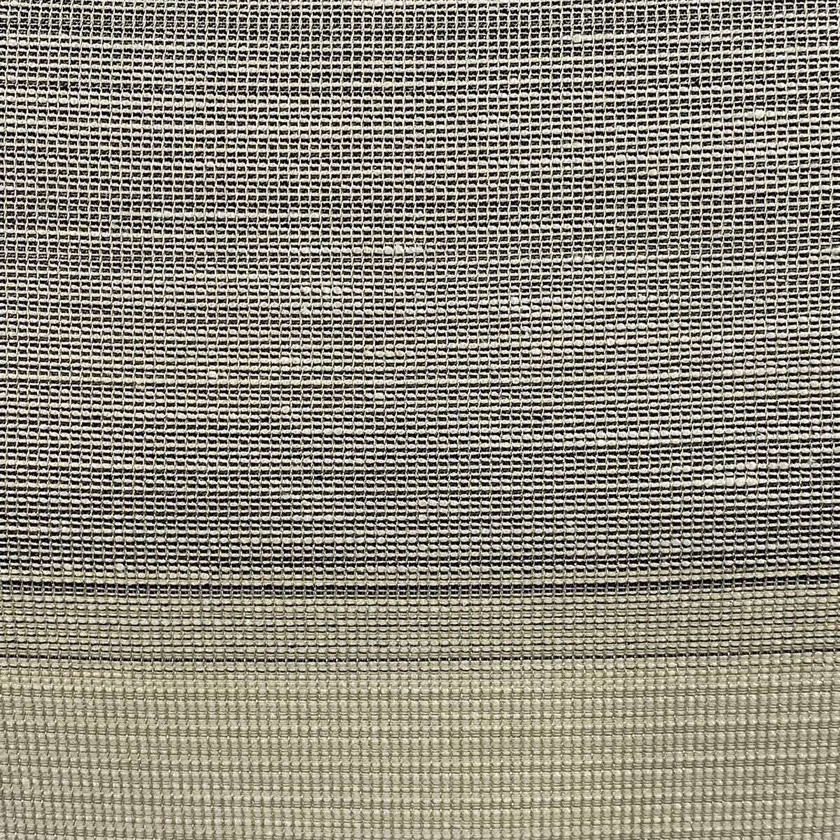 袋帯 秀品 段縞 金糸 ベージュ 六通 正絹