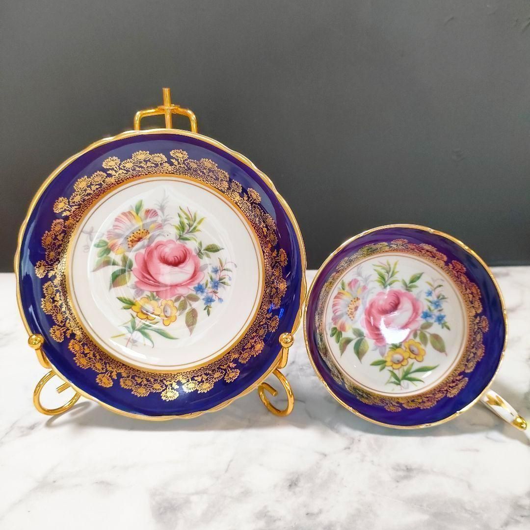 コバルト フラワー金彩