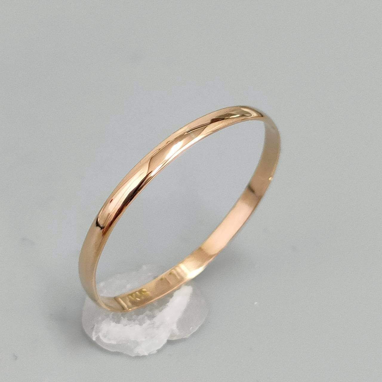 18金 K 18 男女兼用 シンプル 鏡面 甲丸リング 0.46ｇ 11号 D 473