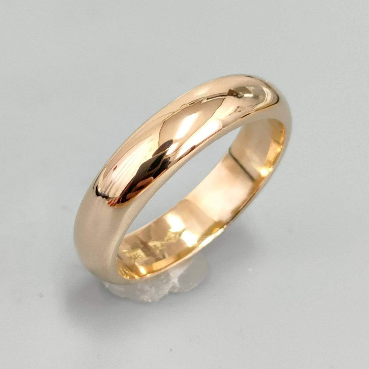 18金 K 18 造幣局 男女兼用 シンプル 鏡面 甲丸リング 5.99ｇ 13号 D 474