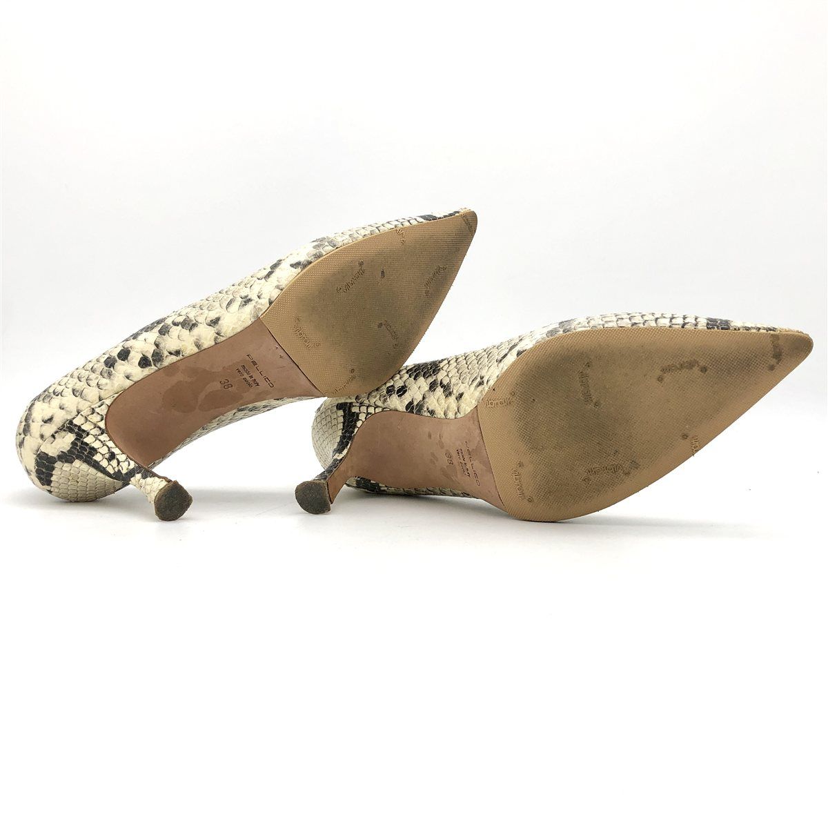  PELLICO ハイヒール レザー パイソン ポインテッドトゥ 1741 A ハイヒール パンプス パンプス