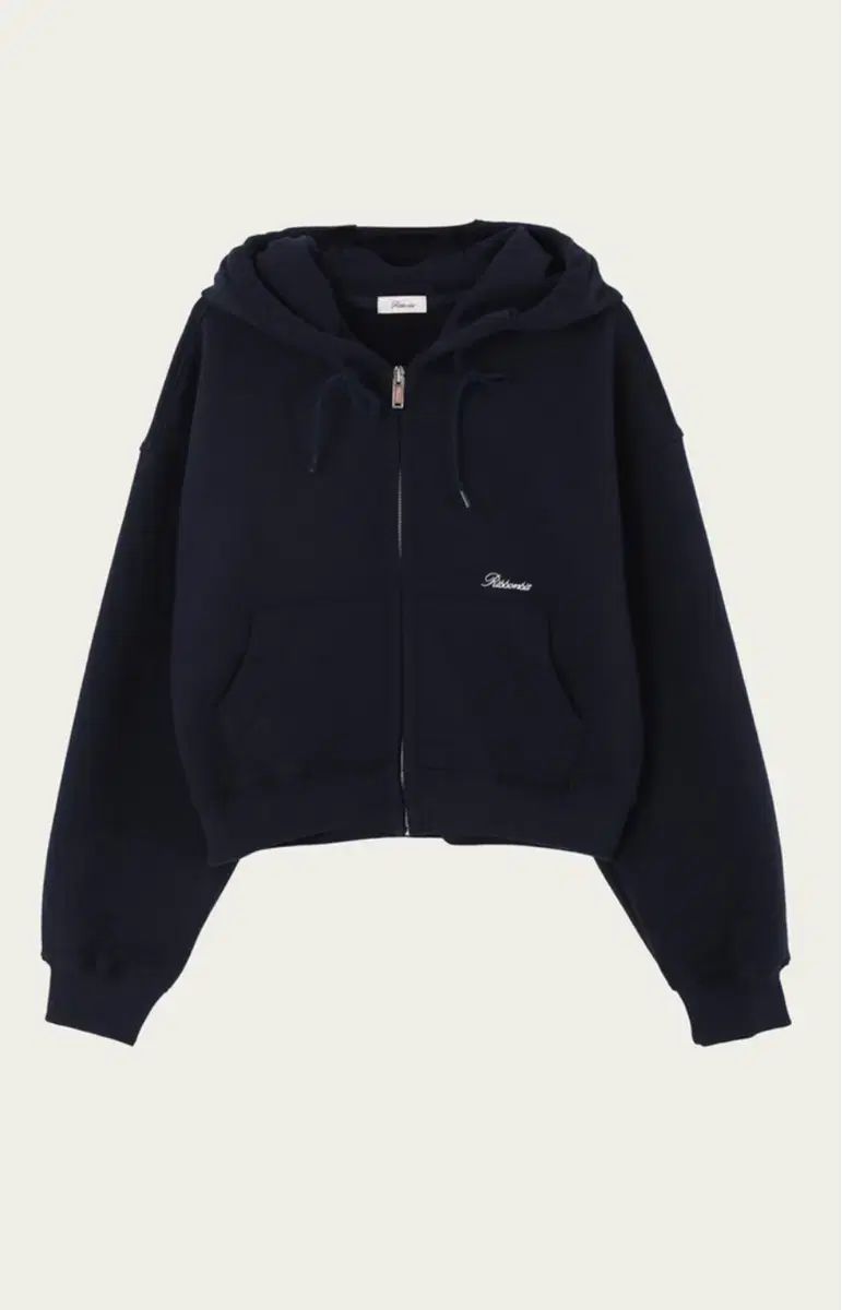 リボン 빛 후드ジップアップ ネイビー