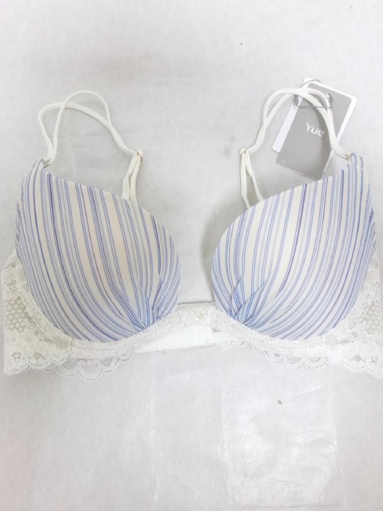 Wacoal Yue ワコールユエ ブラジャー ストライプ 水色×白系 み D65 975489