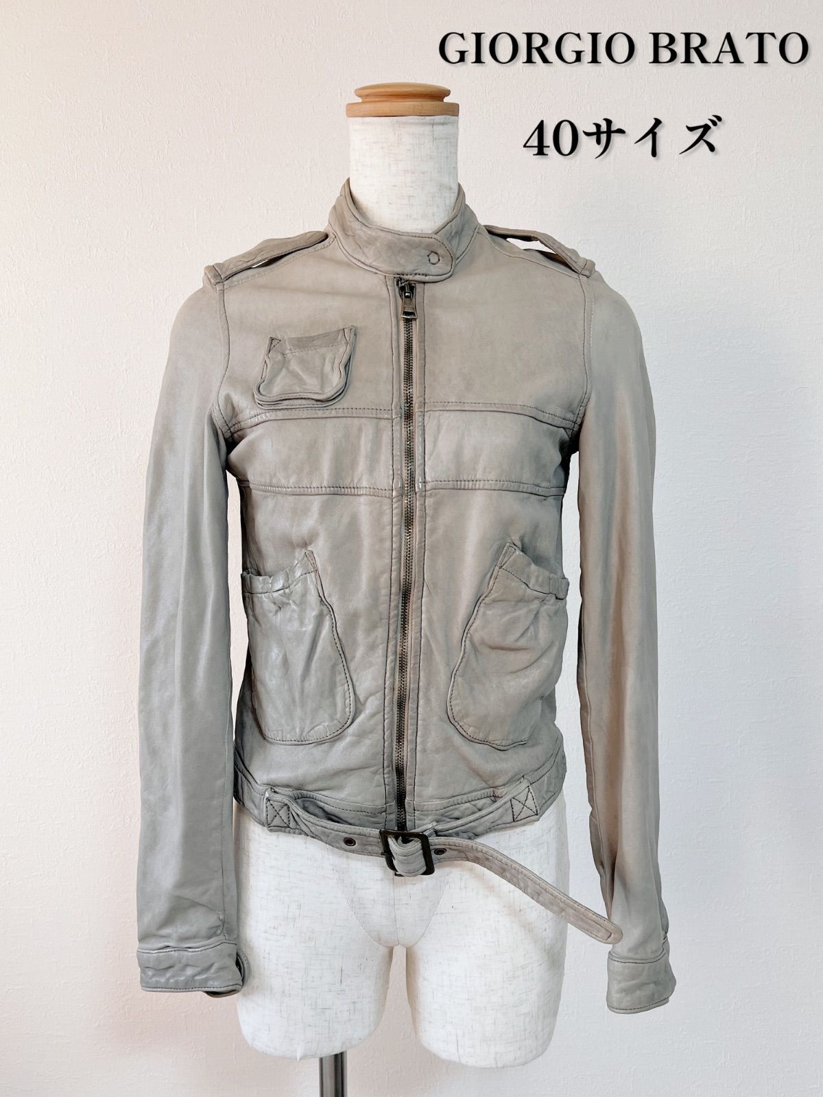 GIORGIO BRATO ジョルジオブラット ジャケット レザー シングル