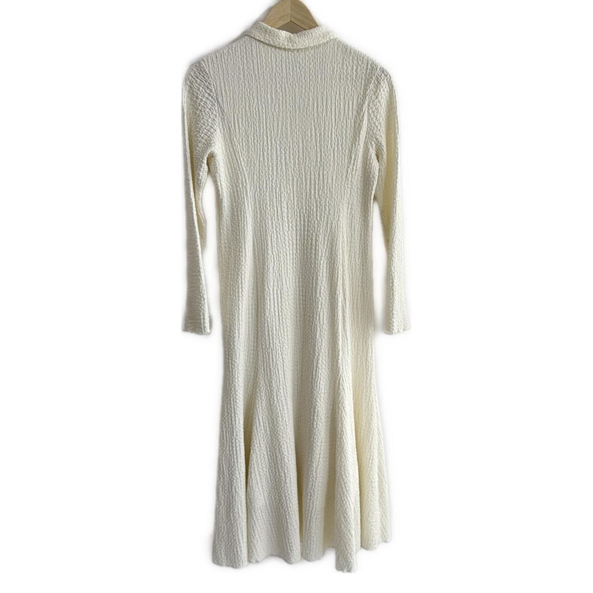 CELFORD セルフォード ワンピース サイズ36 S レディース - アイボリー レギュラー 長袖 マキシ丈 ワッフル生地 シャツワンピ