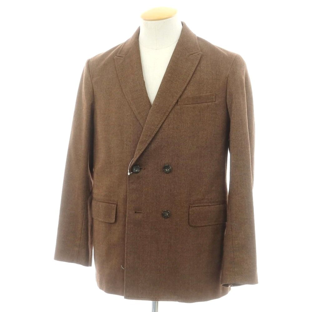 ビームスプラス BEAMS PLUS ポリエステルコットン ダブル テーラードジャケット ブラウン サイズS メンズ