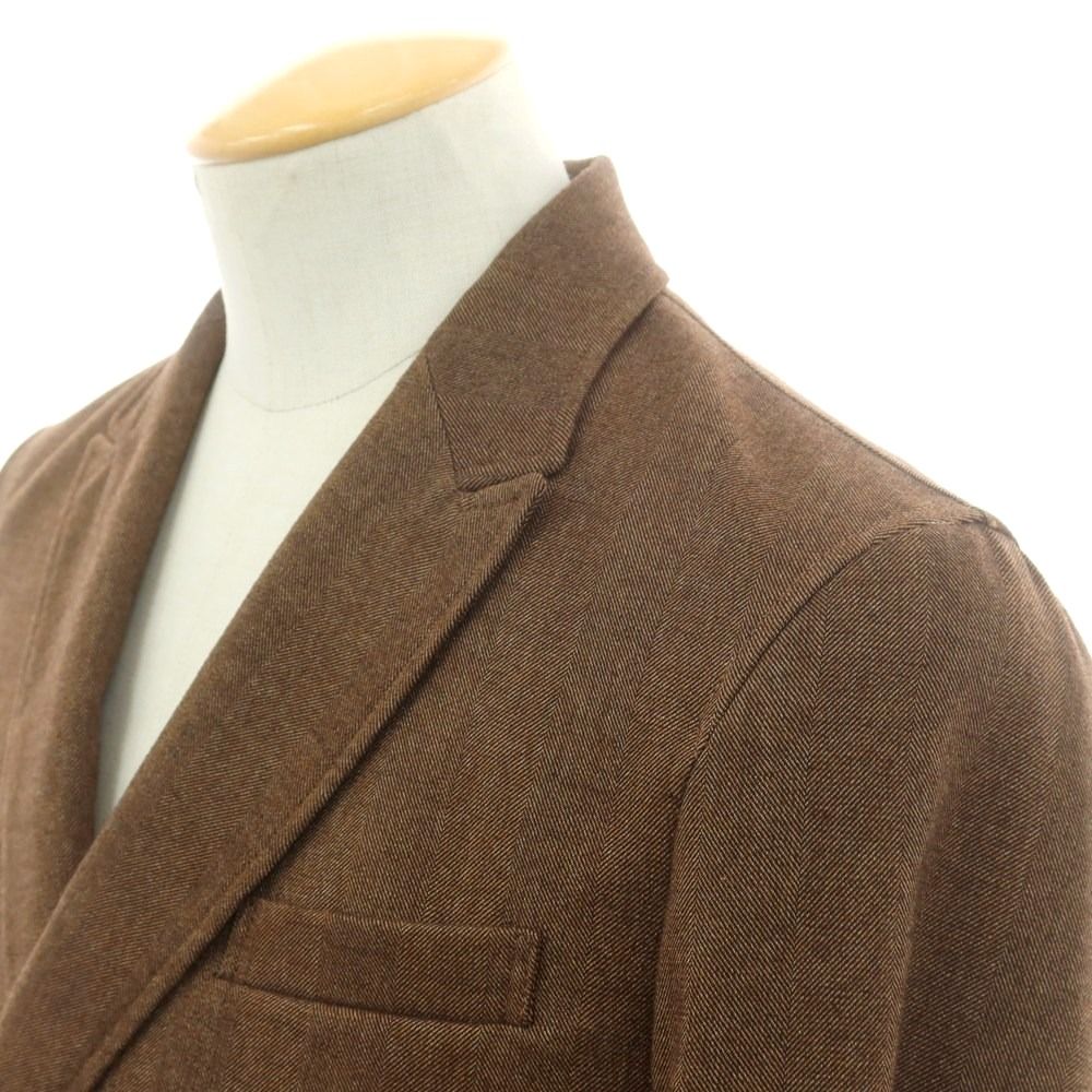 ビームスプラス BEAMS PLUS ポリエステルコットン ダブル テーラードジャケット ブラウン サイズS メンズ
