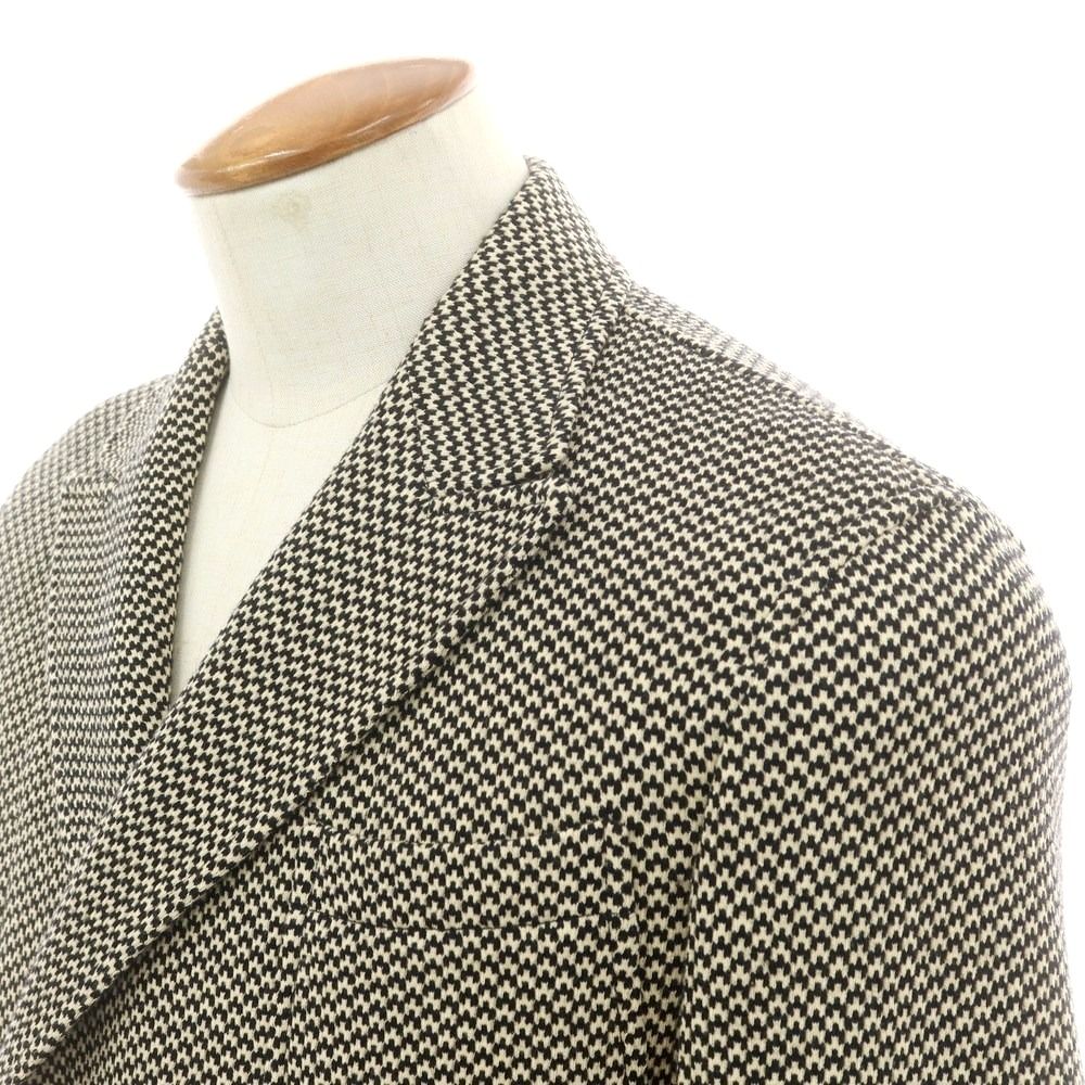 ザ ジジ THE GIGI ウールコットンジャージー カジュアルジャケット クリームxブラック サイズ48 メンズ