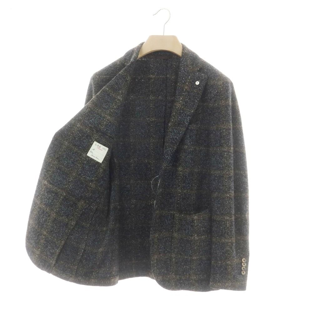 カジュアルジャケット グレーxブラウン