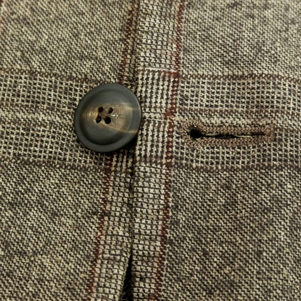 ラルディーニ LARDINI シルクウール チェック テーラードジャケット