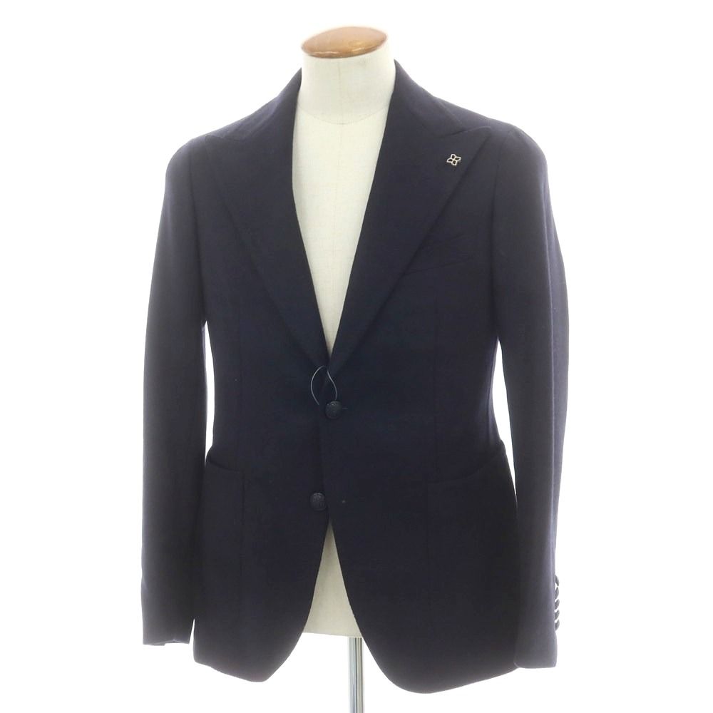 タリアトーレ ウールカシミヤ ダブル テーラードジャケット ネイビー サイズ46 メンズ