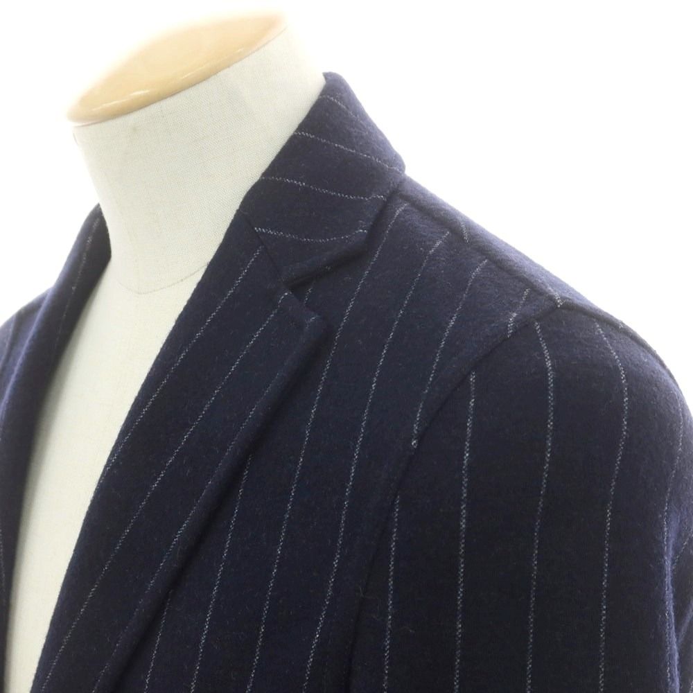 ティージャケット T-JACKET ウールコットンジャージー カジュアルジャケット ネイビーxホワイト サイズXS メンズ