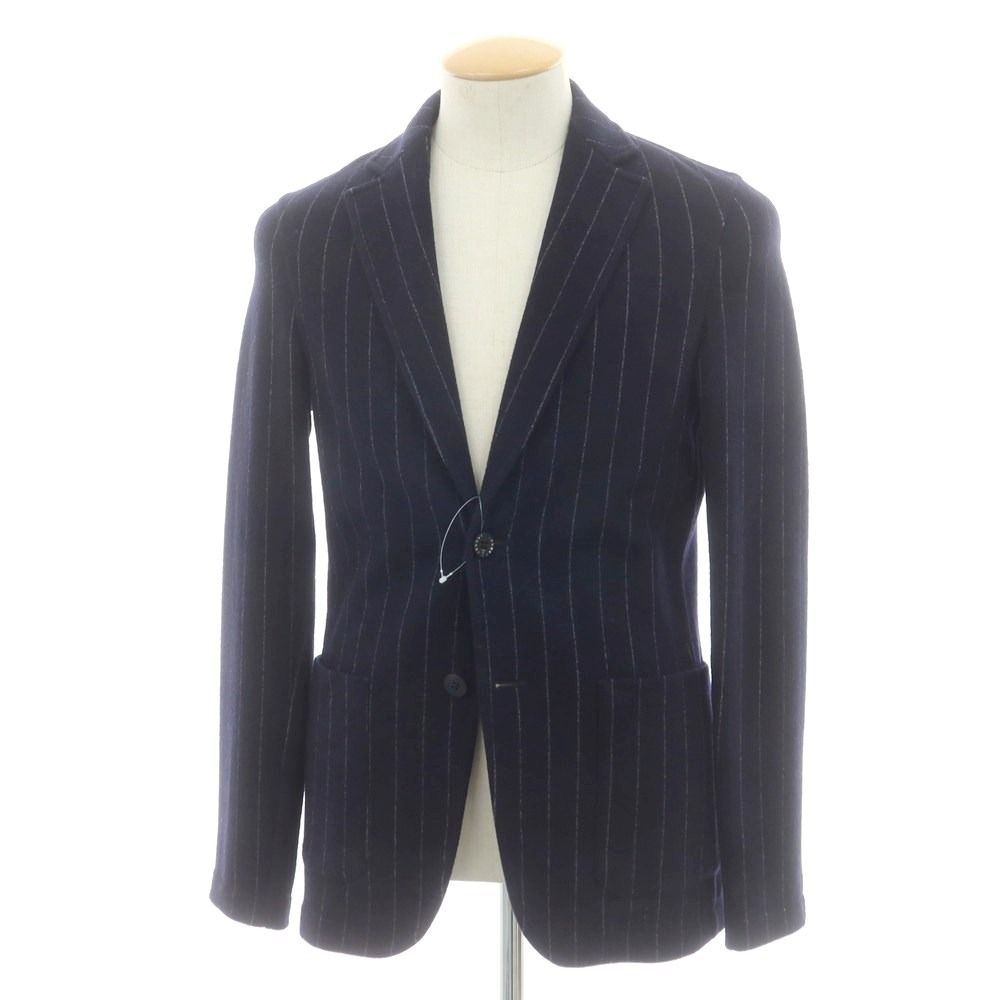 ティージャケット T-JACKET ウールコットンジャージー カジュアルジャケット ネイビーxホワイト サイズXS メンズ