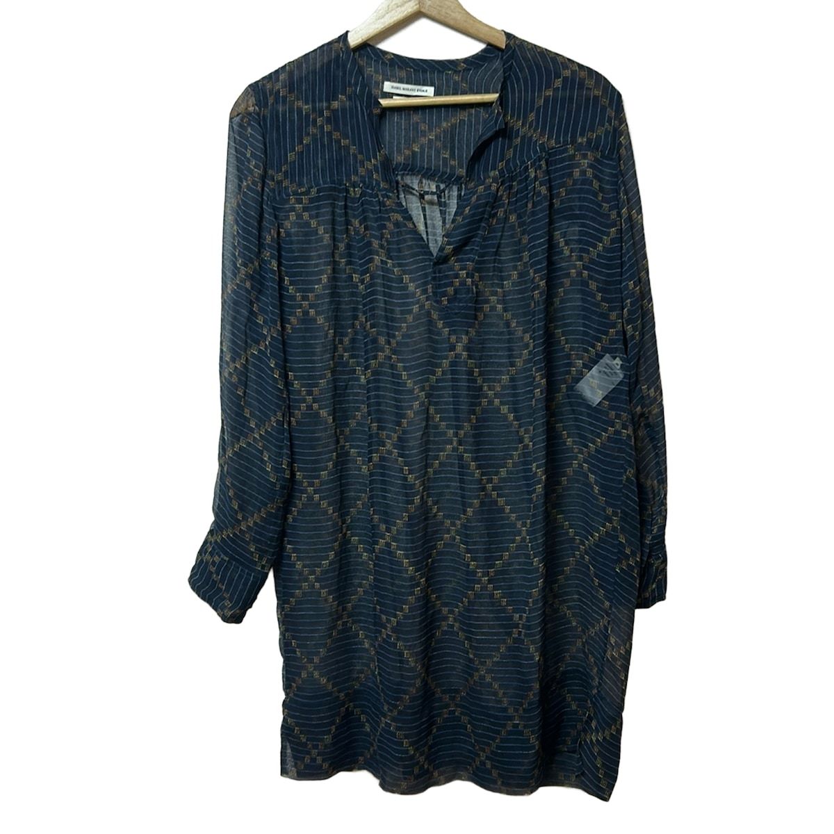 ISABEL MARANT ETOILE イザベルマランエトワール 長袖カットソー サイズ34 S レディース - ネイビー×レッド×マルチ シルク