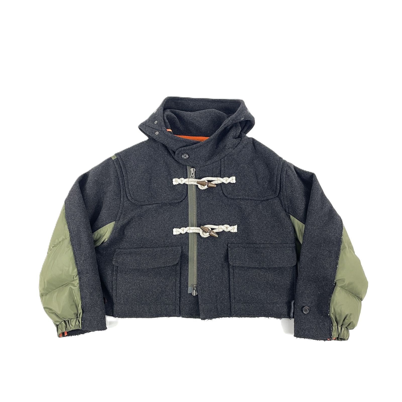 ETSINTA CIAOPANIC TYPY エシンタ チャオパニック TYZ1042308A0004 リメイク風デザインのダッフルコート 中綿ジャケット Fサイズ グレー カーキ