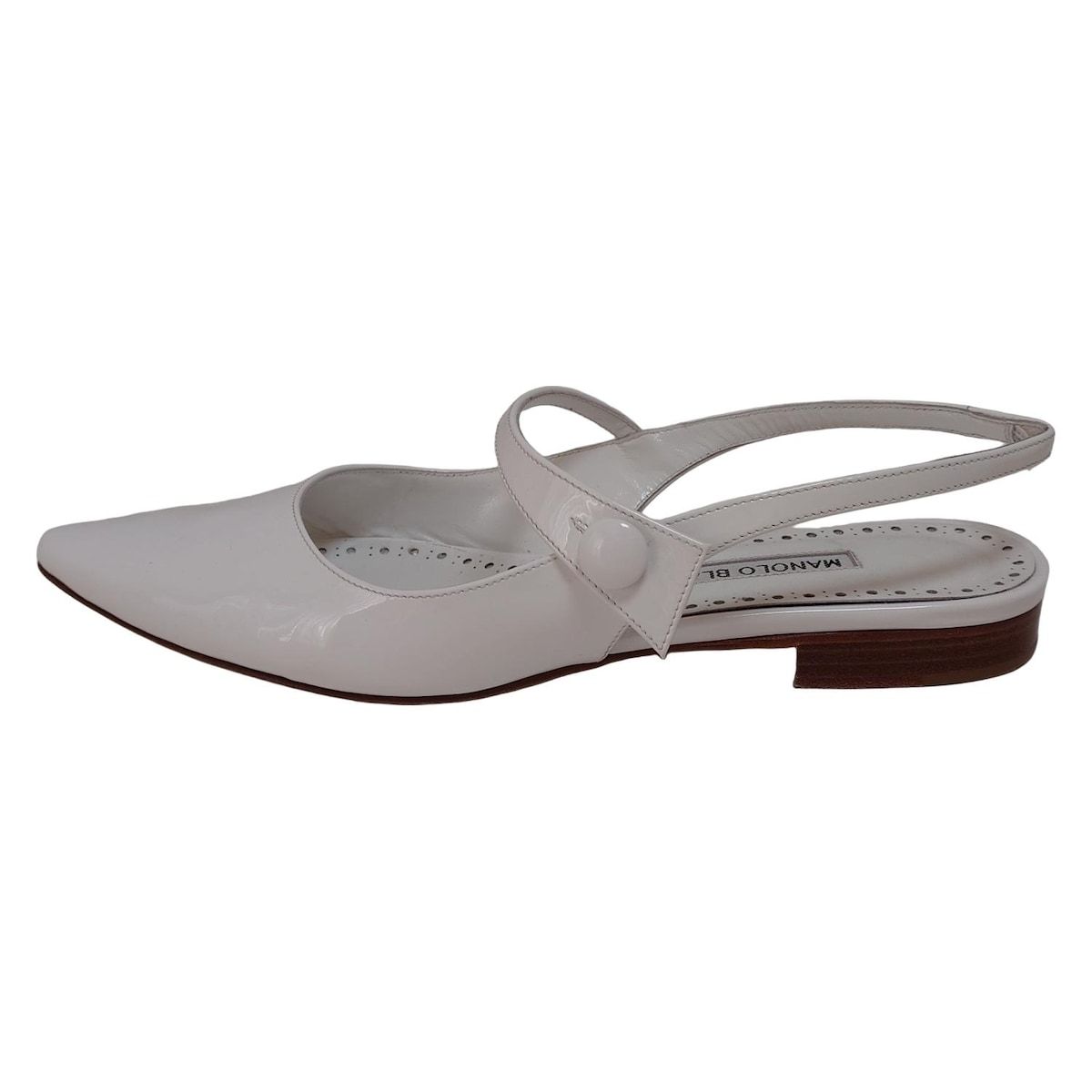 MANOLO BLAHNIK(マノロブラニク) サンダル 36 レディース 白 レザー