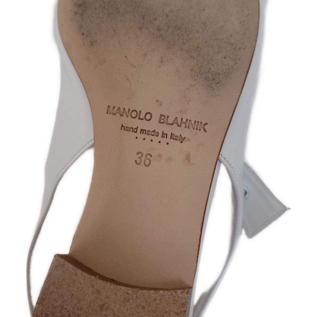 MANOLO BLAHNIK(マノロブラニク) サンダル 36 レディース 白 レザー