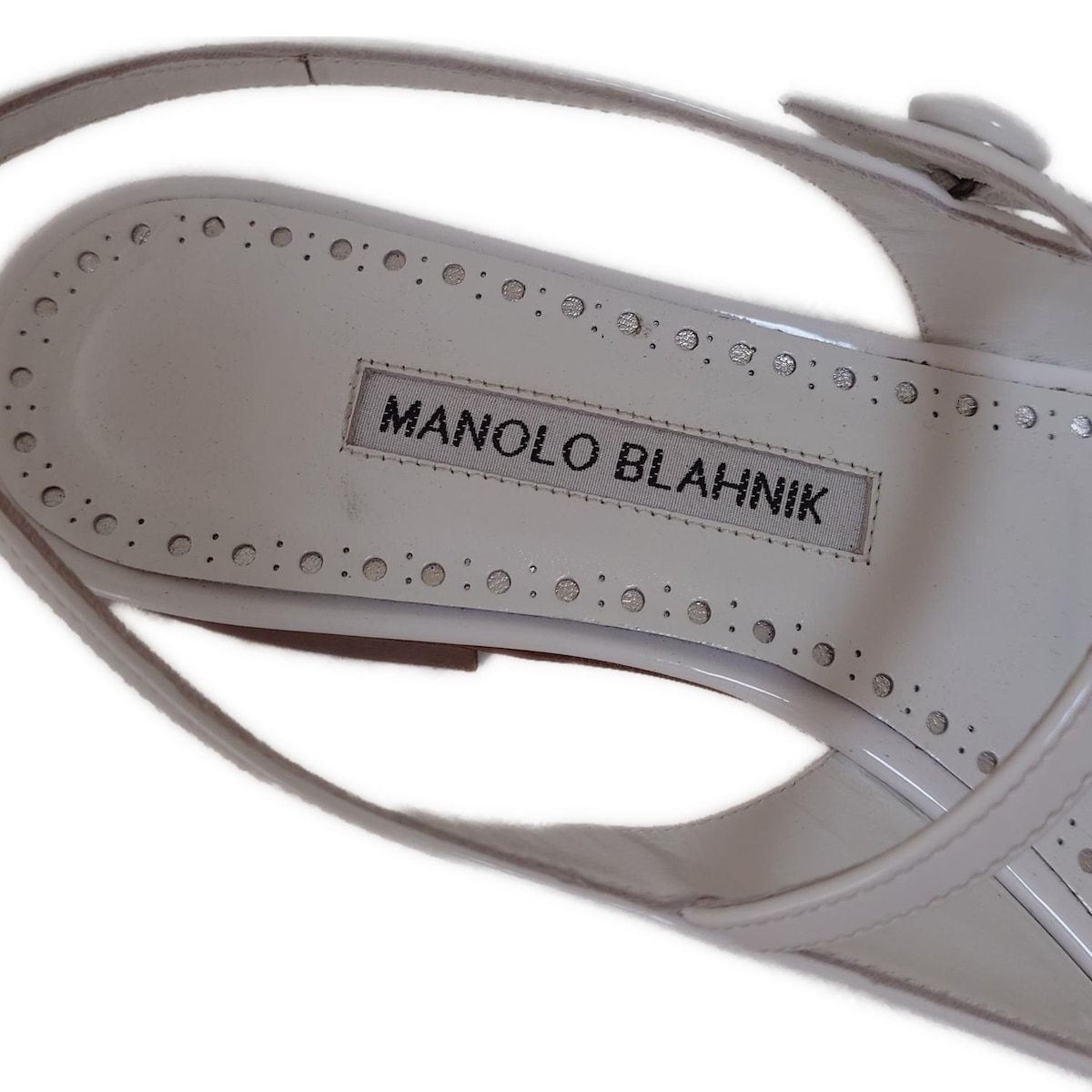 MANOLO BLAHNIK(マノロブラニク) サンダル 36 レディース 白 レザー