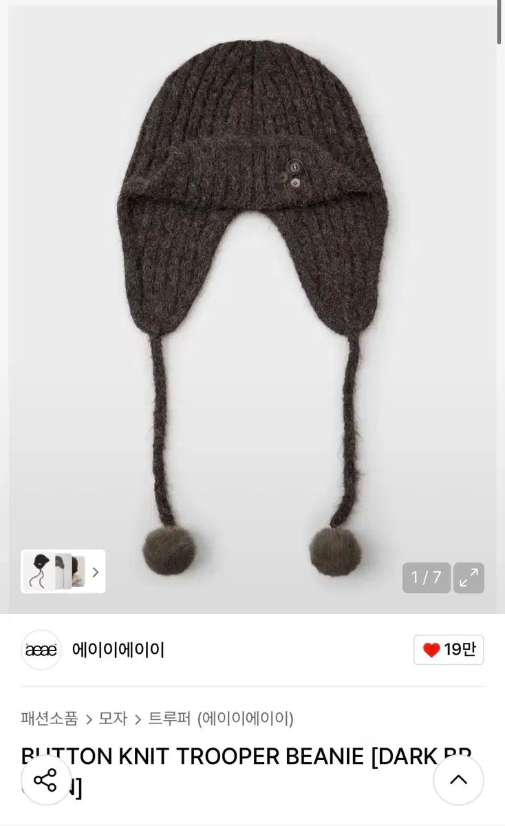 IEYI ニート トラッパー ビーニー ブラウン