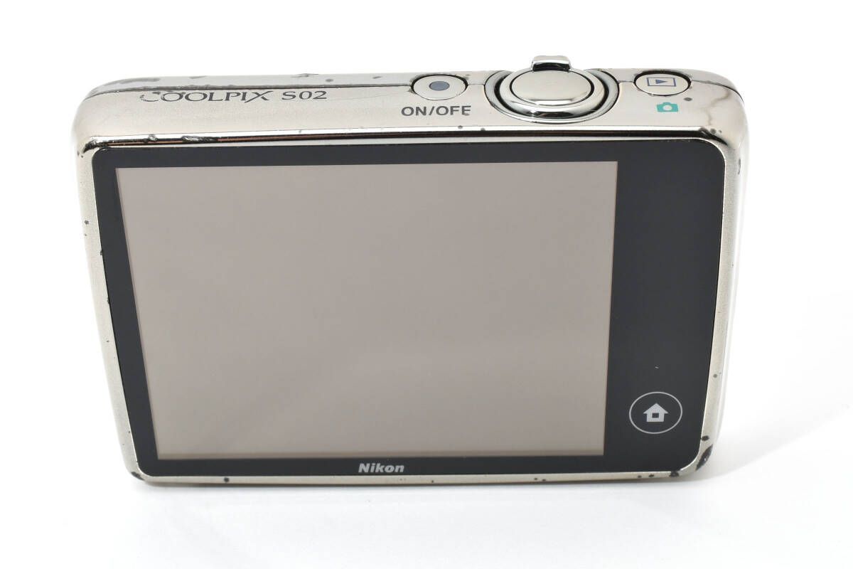 ☆動作OK☆ ニコン Nikon COOLPIX S02 シルバー コンパクトデジタル