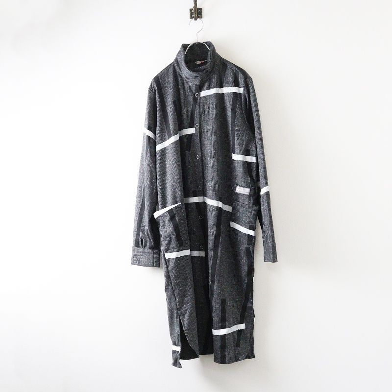 ソウソウ SOU SOU 京都 deportare デポルターレ ヘリンボーンコート M ブラック ウール ロング 2400014670523