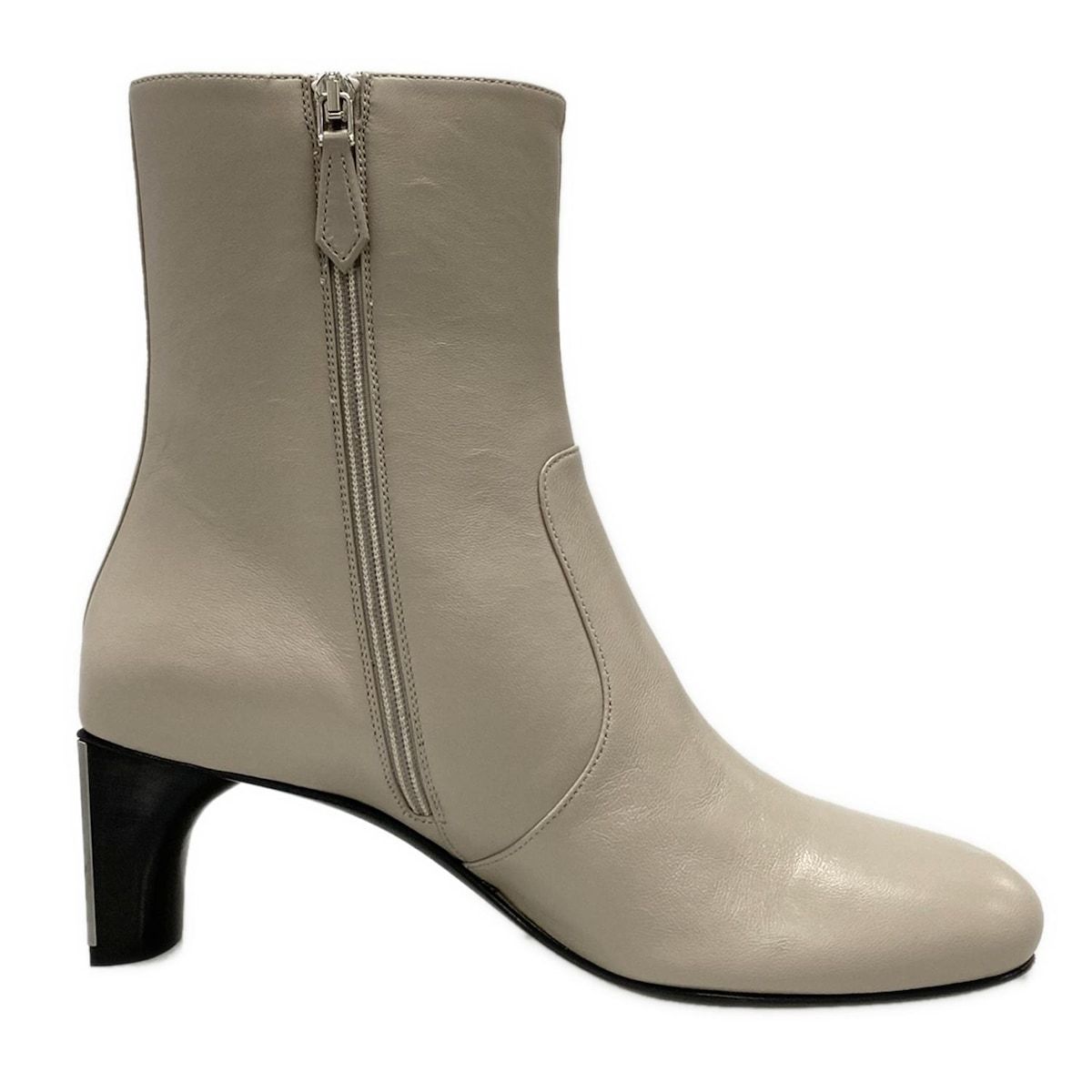 HERMES エルメス ショートブーツ 36 1 2 レディース リサ ベージュ レザー