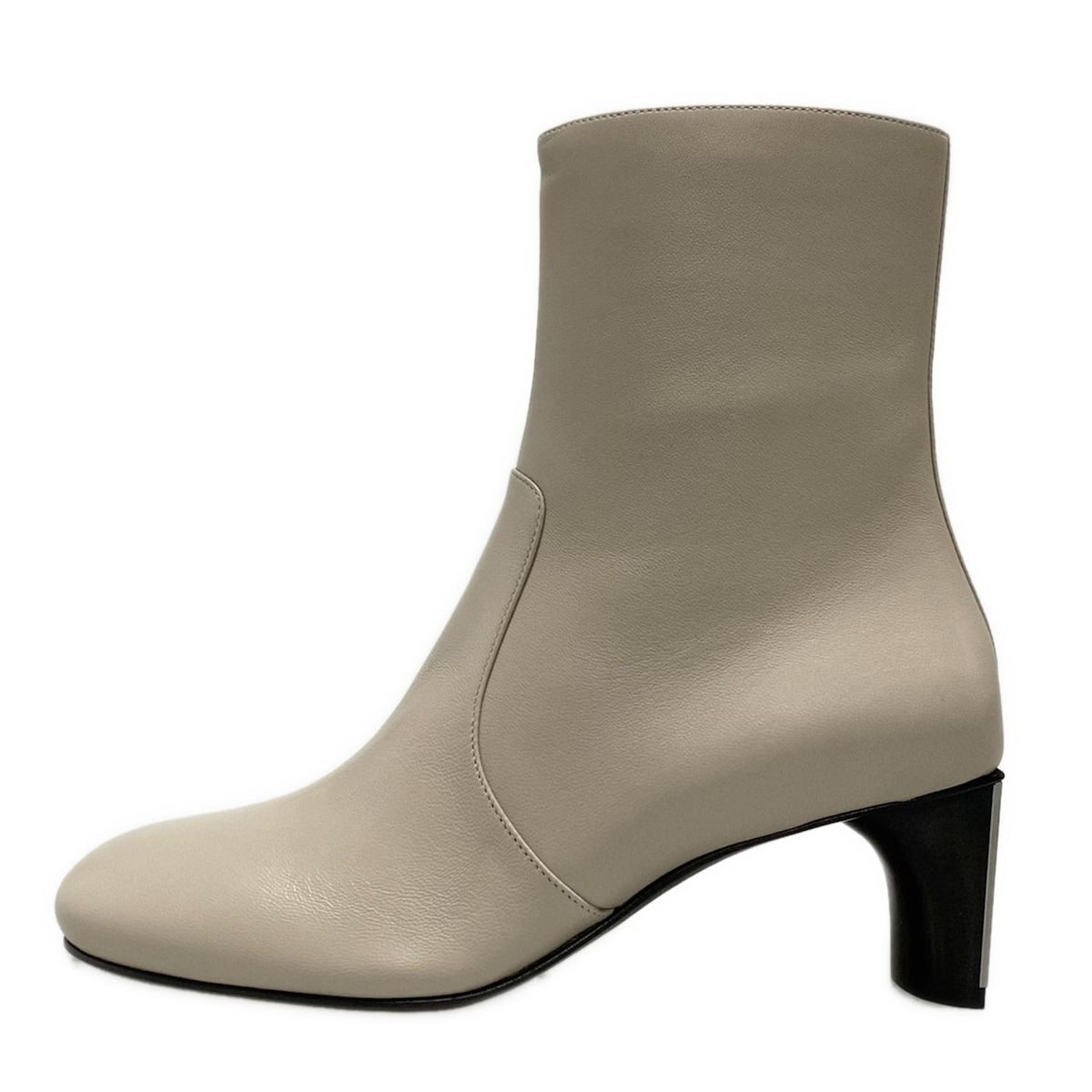 HERMES エルメス ショートブーツ 36 1 2 レディース リサ ベージュ レザー