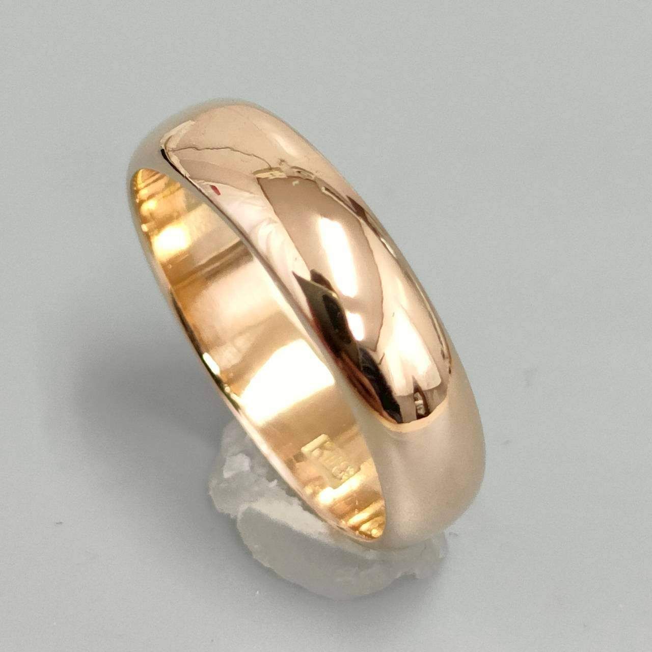 18金 K18 男女兼用 シンプル 鏡面 甲丸リング 3.04g7号 D478