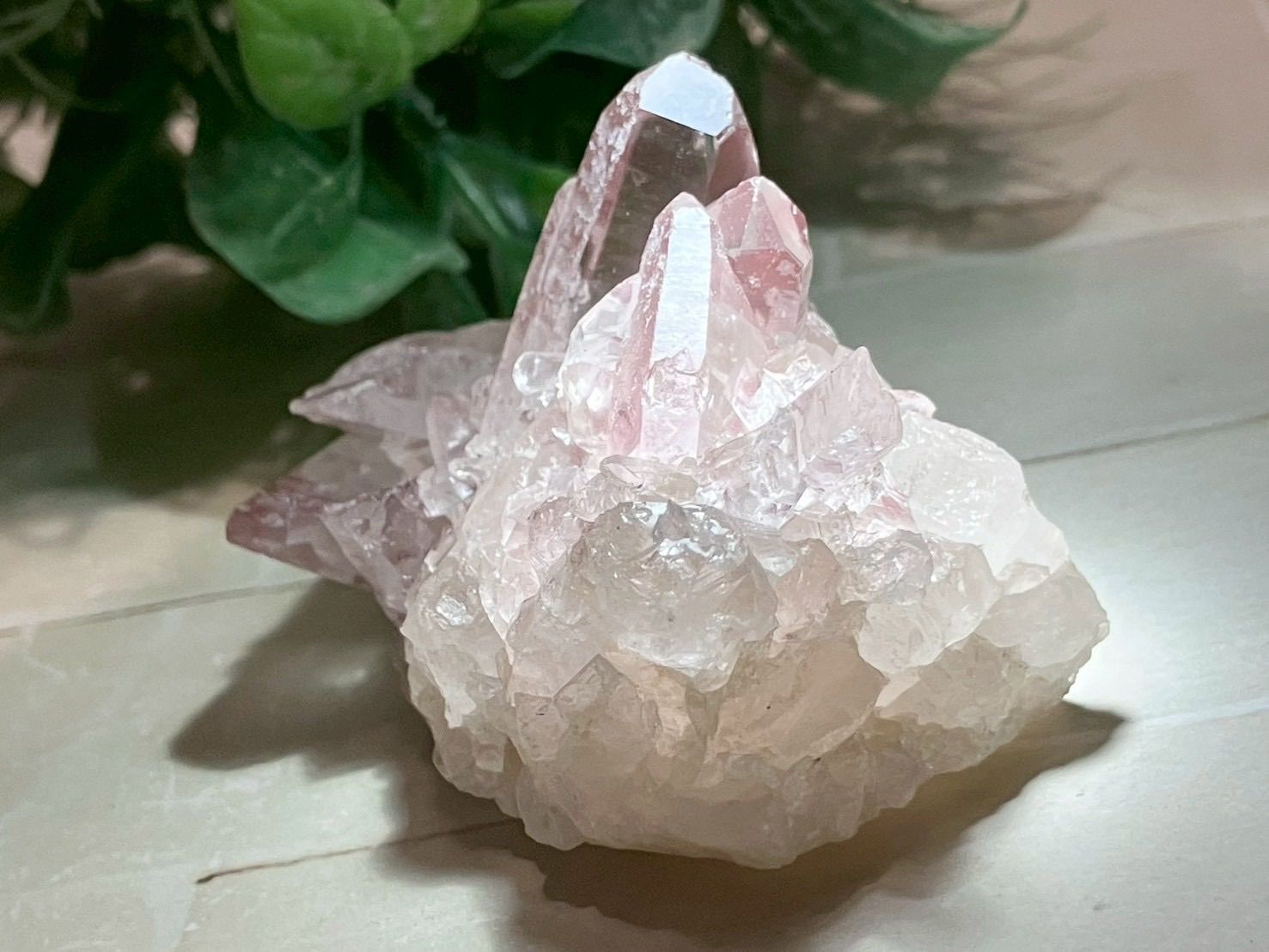 星の種 ローズドタンジェリン クリスタル 水晶 クラスター ラフストーン 原石