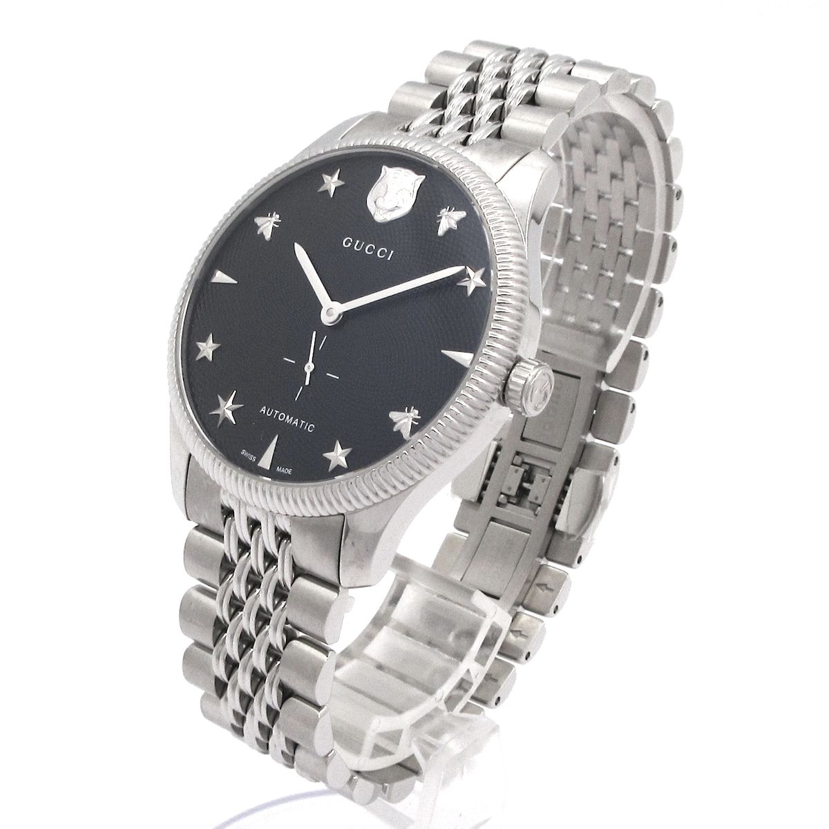 GUCCI(グッチ) 腕時計 Gタイムレス 126.3 メンズ SS/裏スケ/ビー