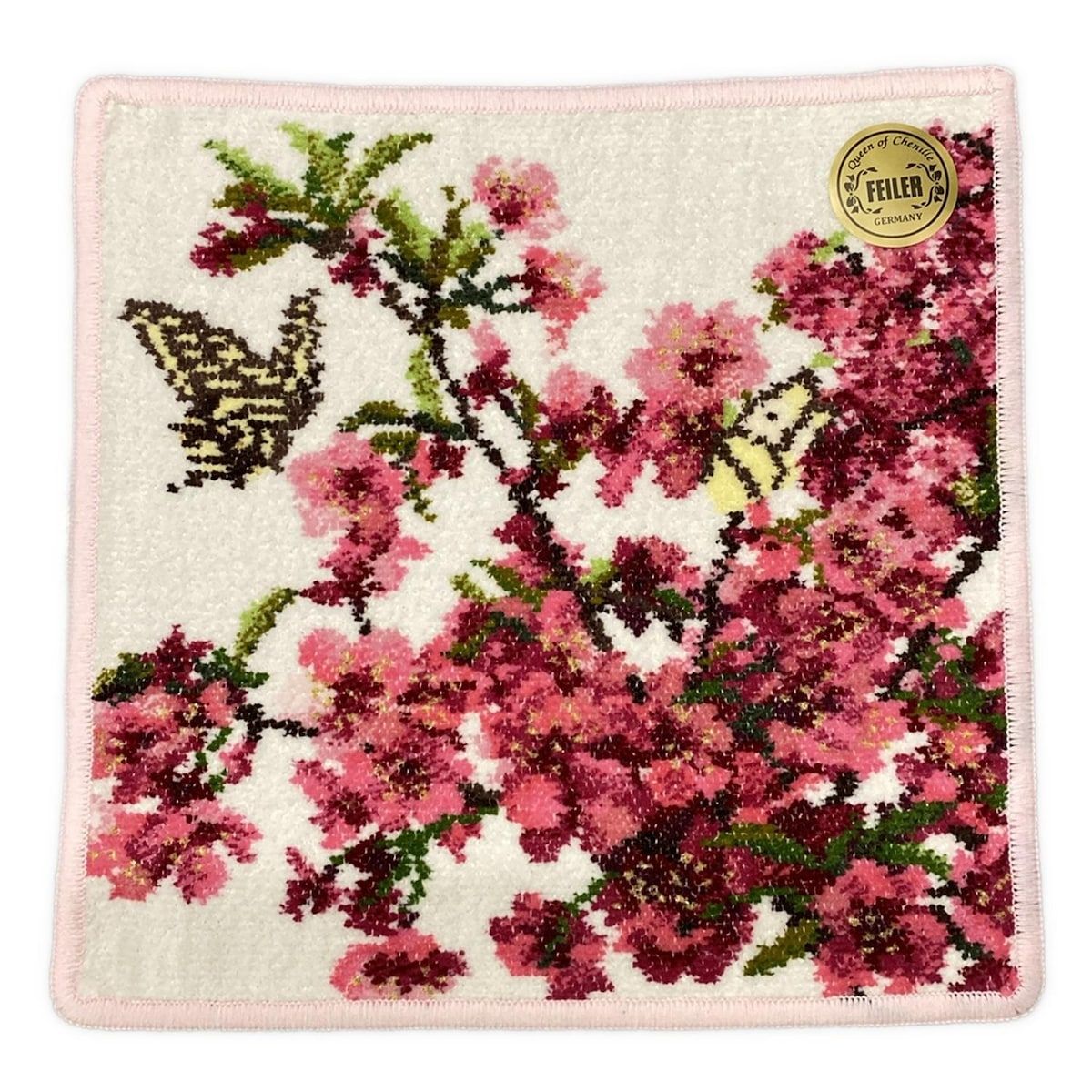 FEILER フェイラー ハンカチ 白 ピンク マルチ 桜