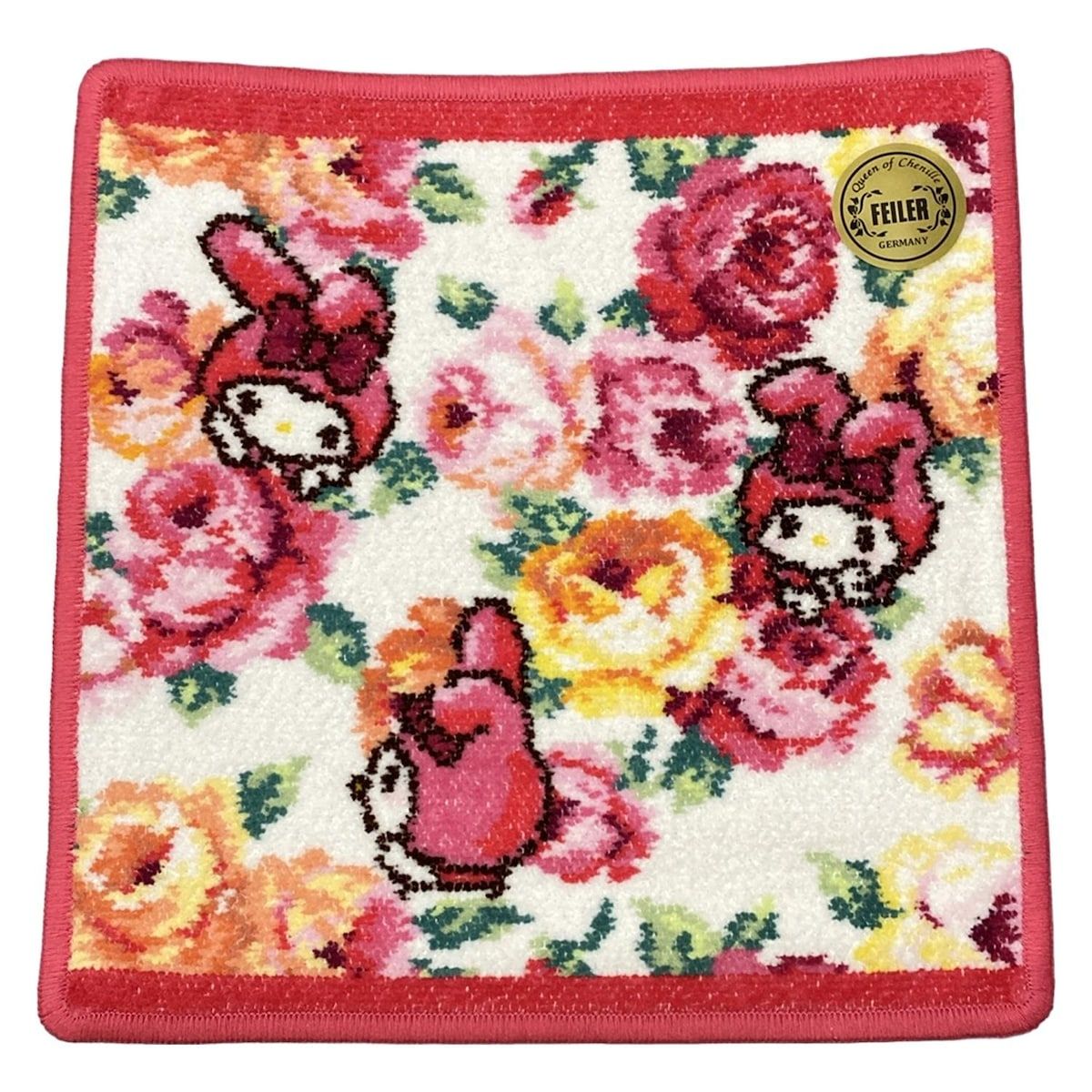 FEILER フェイラー ハンカチ - 白×ピンク×マルチ マイメロディ