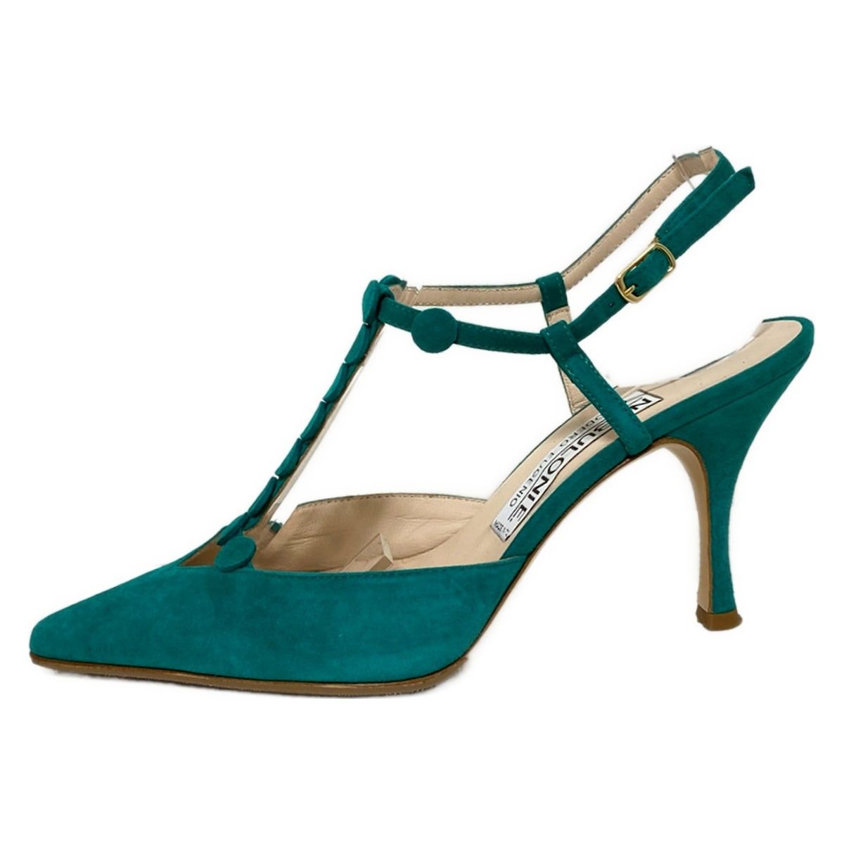 E. ネブローニ サンダル 36 1 2 レディース - グリーン アウトソール張替済