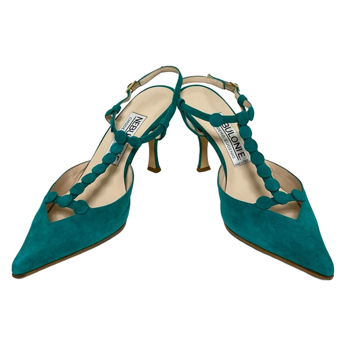 E. ネブローニ サンダル 36 1 2 レディース - グリーン アウトソール張替済