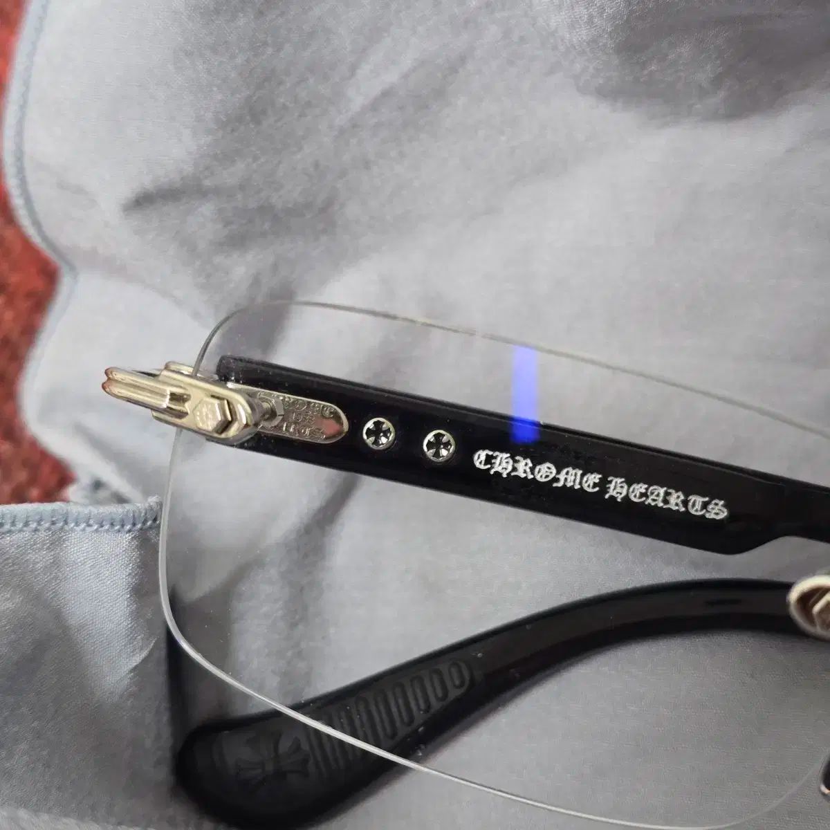 CHROME HAEATS クロムハーツ ディープ チュール シャイニング シルバー ブラック 54 サイズ