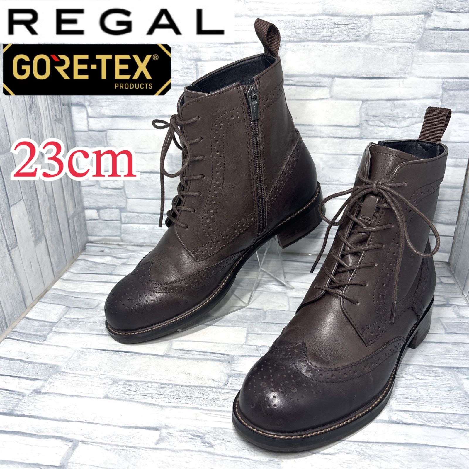 リーガル レースアップブーツ ゴアテックス ダークブラウン 23 cm
