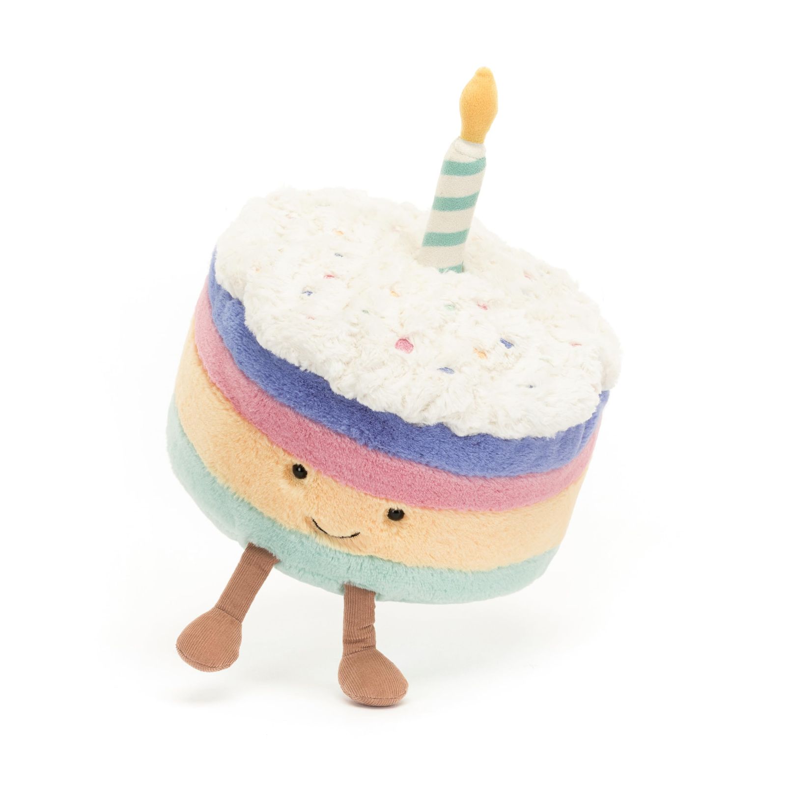 誘惑的な Jellycat Amuseables レインボー バースデーケーキ ぬいぐるみ M 6インチ - デザートぬいぐるみ - 誕生日ギフト M 超お買い得！
