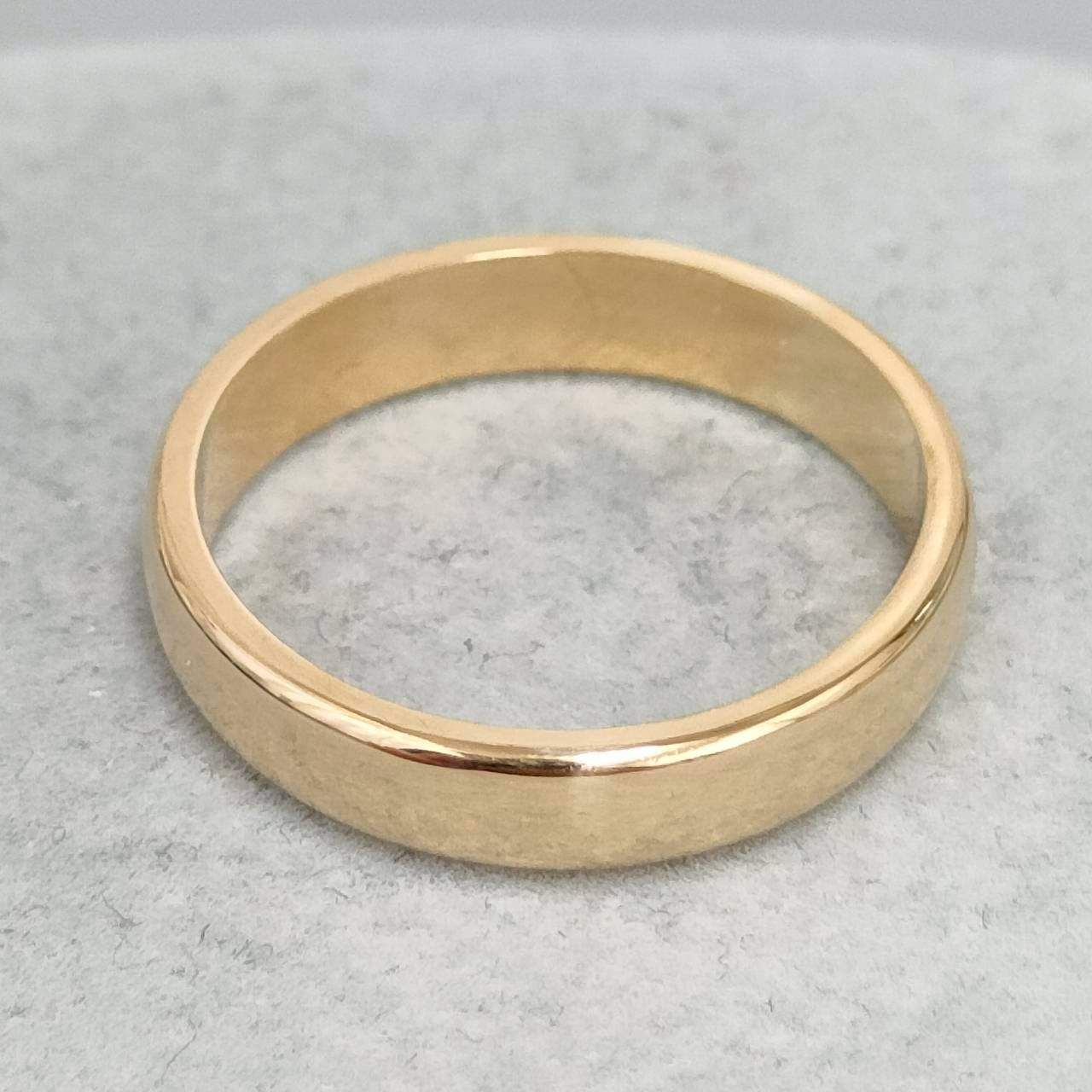 18金 K 18 男女兼用 シンプル 鏡面 平打ちリング 3.19ｇ 9～10号 D 479