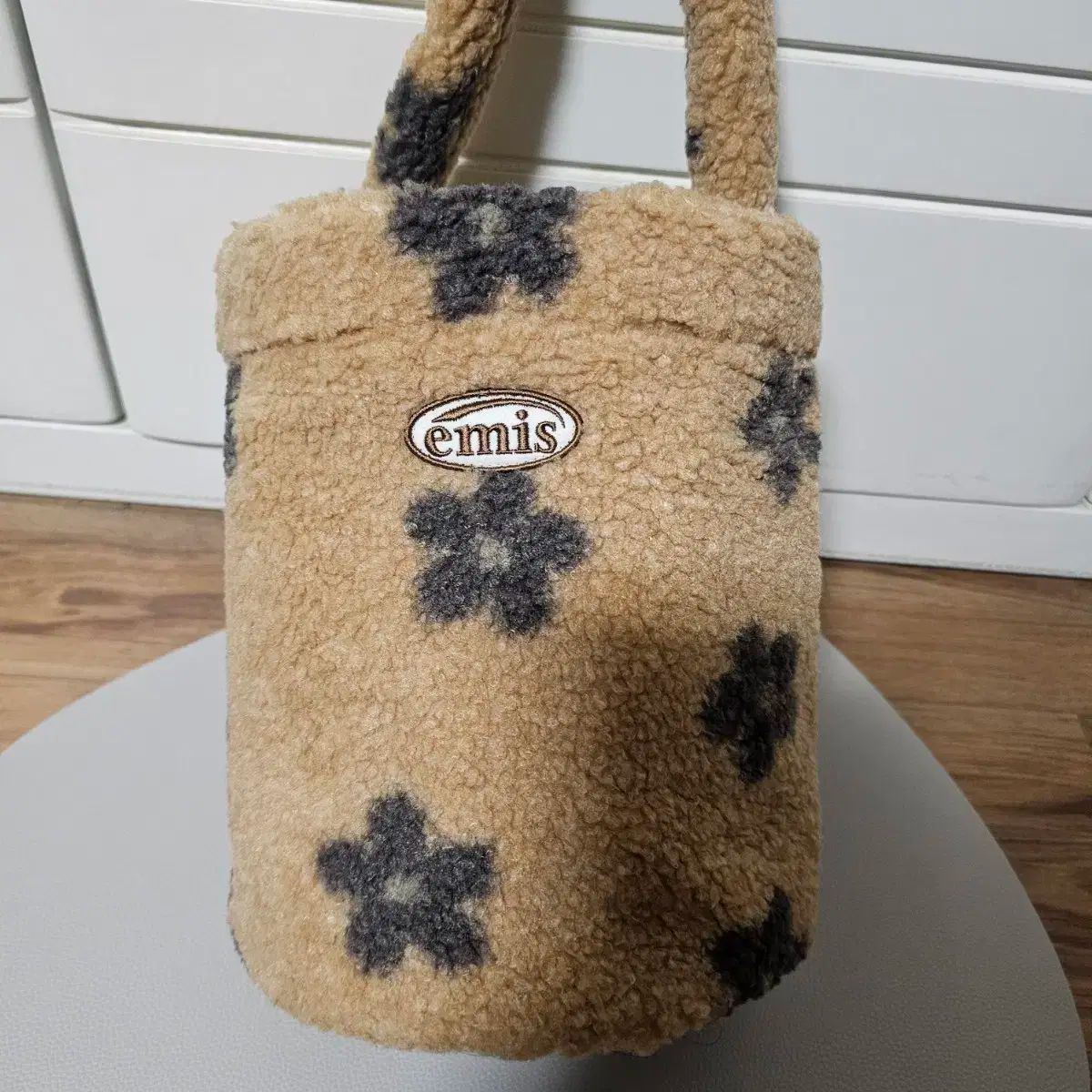 EMIS エミス フラワー ブークレ ドット ミニバック EMIS フリース バッグ