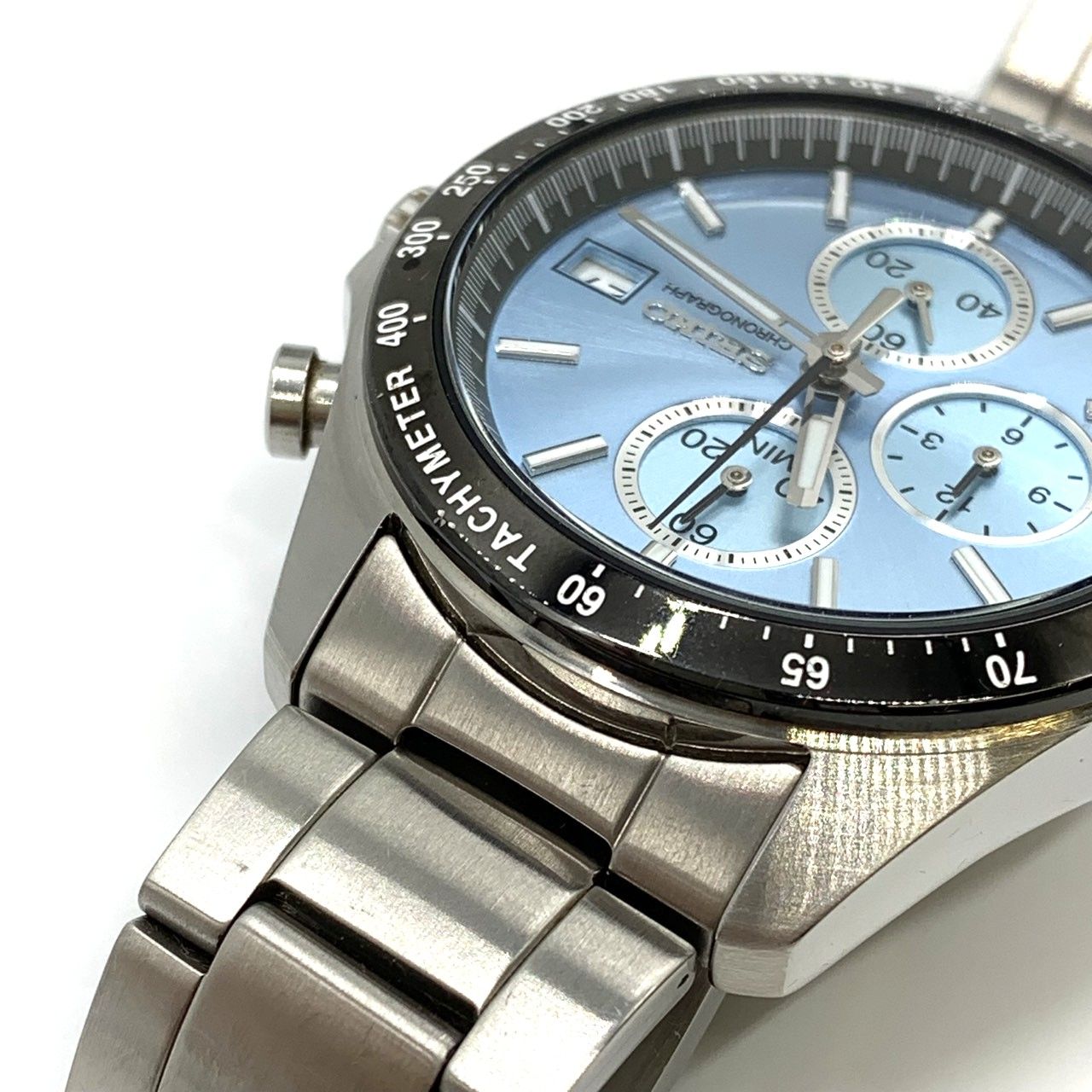 SEIKO スピリット クロノグラフ メンズ スカイブルー ライトブルー水色 