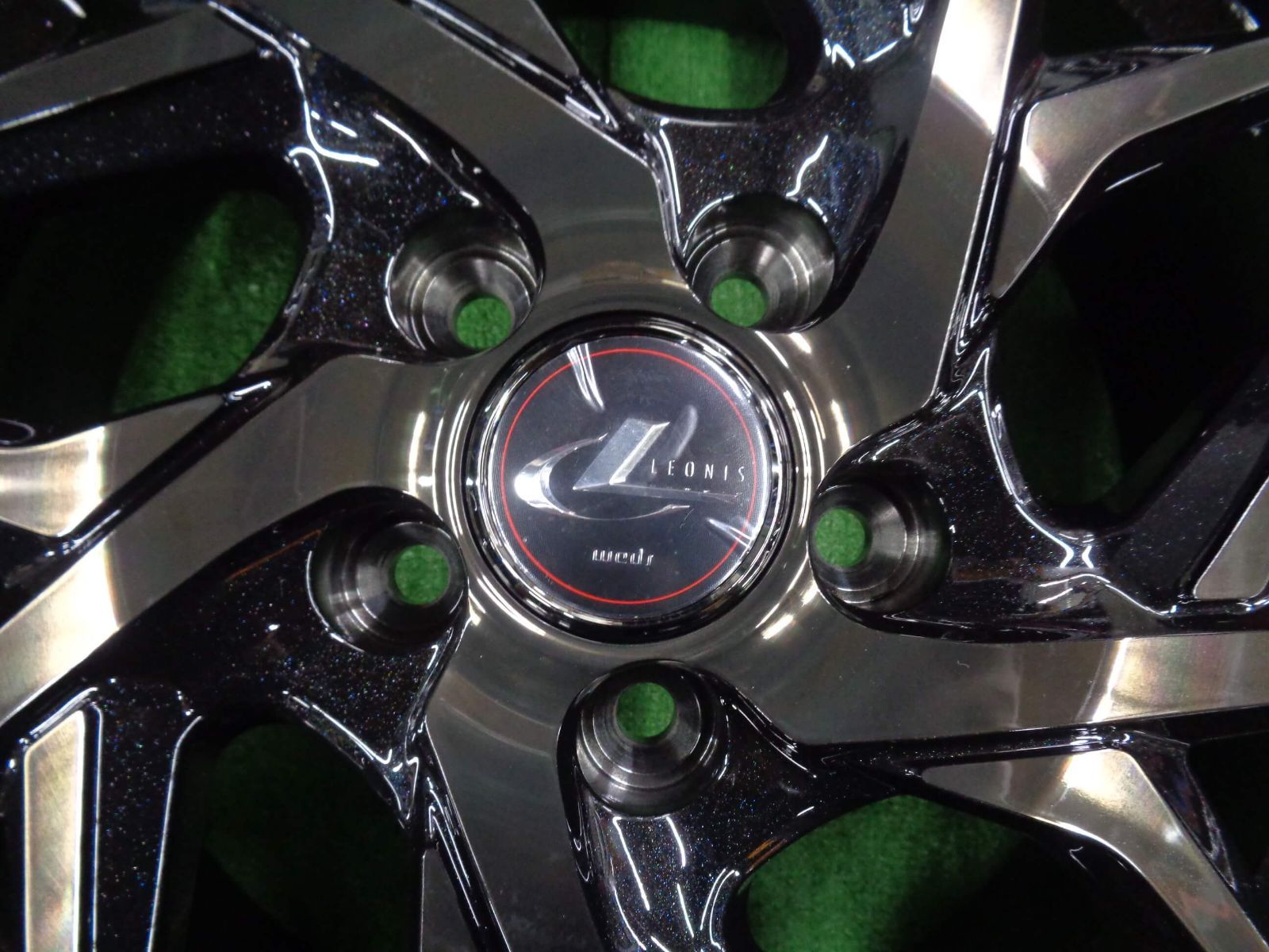  ホイール レオニスIT 6 J 15 5 H 100 45 シエンタ カローラ 15インチ パールブラック ミラーカット チタントップ 15インチ ホイール