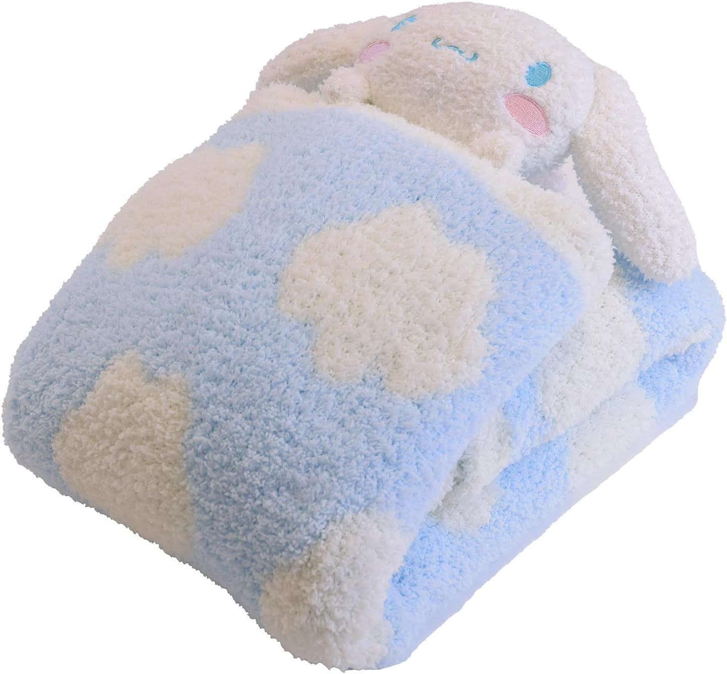 新品　マスコット付きブランケット サンリオ シナモロール シナモン かわいい ふわふわ ミット生地