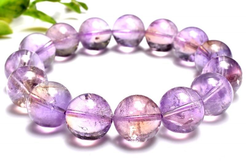 1点物 バイ アメトリン 14.5mm ブレスレット パワーストーン 天然石 _MC446