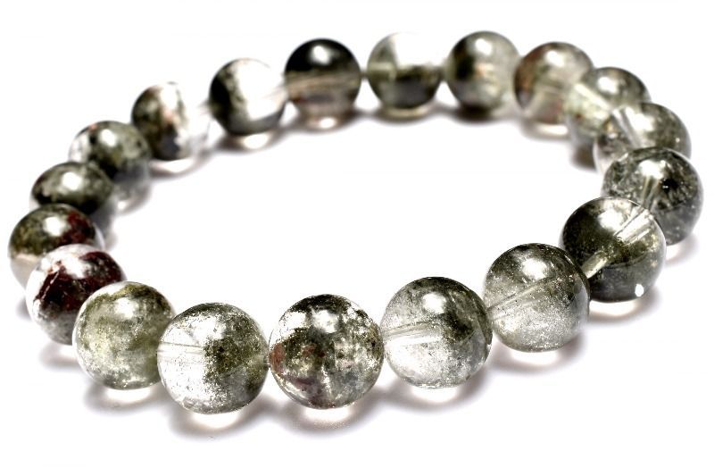 1点物】庭園風景 グリーンガーデンクォーツ 10.5mm ブレスレット