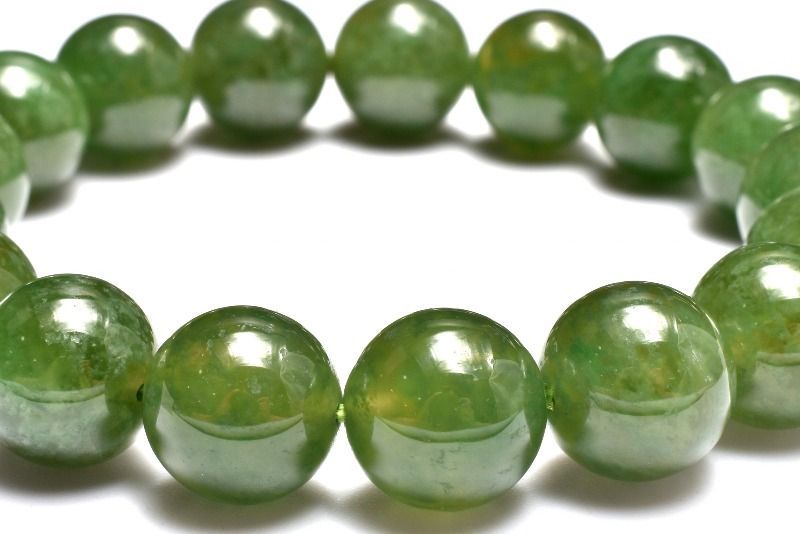 1点物 高発色 アイドクレース ベスビアナイト 11.5mm ブレスレット パワーストーン 天然石 _MC531