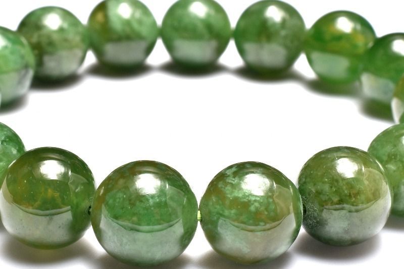 １点物 高発色 アイドクレース ベスビアナイト 11.5mm ブレスレット パワーストーン 天然石 _MC534