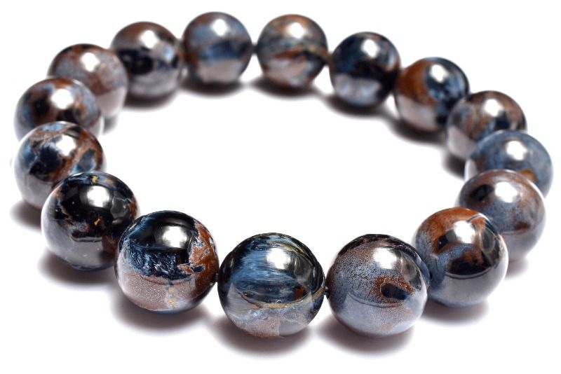  １点物 美しいマーブル色彩 ピーターサイト 13 5 mm ブレスレット パワーストーン 天然石 _MC 566 ブレスレット バングル アクセサリー